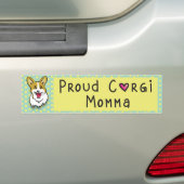Green Retro Corgi Bumpersticker (Op auto)