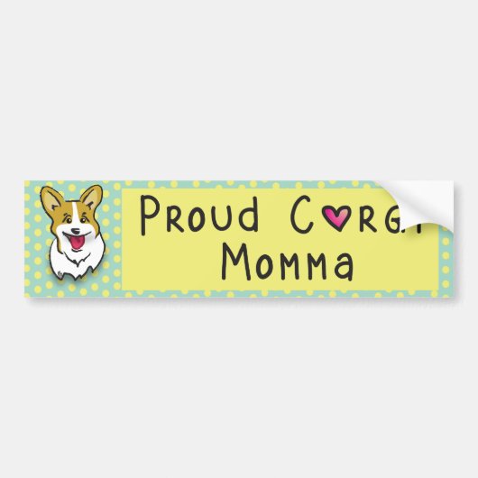 Green Retro Corgi Bumpersticker (Voorkant)