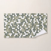 Green retro dots handdoek (Handdoek)