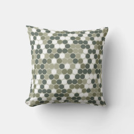 Green retro dots kussen