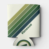 Green Retro five Stripes with Name Blikjeskoeler (Achterkant)