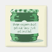 Green Retro Jelly Jar Home Canning Humor Kitchen Magneet (Voorkant)