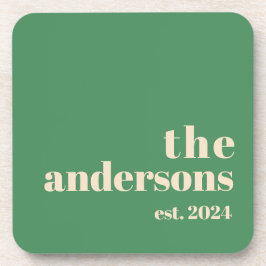 Green Retro moderne minimalist Bier Onderzetter