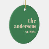 Green Retro moderne minimalist Keramisch Ornament (Rechts)