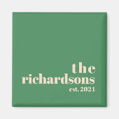 Green Retro moderne minimalist Magneet (Voorkant)
