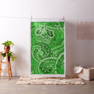 Green Retro Paisley Bandanna/Bandana Stof