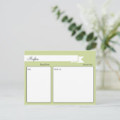 Green Retro Recipe Card Briefkaart (Staand voorkant)