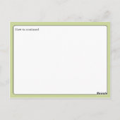 Green Retro Recipe Card Briefkaart (Achterkant)