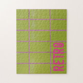 Green Retro Tile 80s 70s 60s achtergrond Legpuzzel (Verticaal)