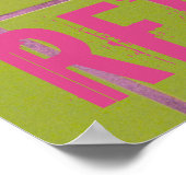 Green Retro Tile 80s 70s 60s achtergrond Poster (Hoek)