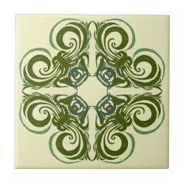 Green Retro Tiles Tegeltje