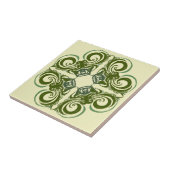 Green Retro Tiles Tegeltje (Zijkant)