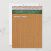 Green Ribbon, kant, Tan Burlap Vrijgezellenfeest I Kaart (Achterkant)