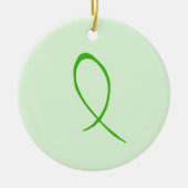 Green Ribbon Keramisch Ornament (Voorkant)