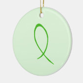 Green Ribbon  Keramisch Ornament (Links)