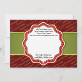 Green Ribbon-kerstmis foto Feestdagenkaart (Achterkant)