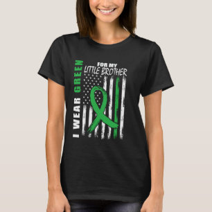 Green Ribbon Little Brother Kidney Disease Awarene T-shirt