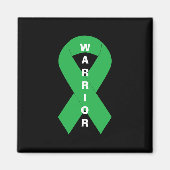 Green Ribbon Mental Health Awareness Warrior Magneet (Voorkant)
