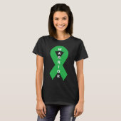 Green Ribbon Mental Health Awareness Warrior T-shirt (Voorkant volledig)
