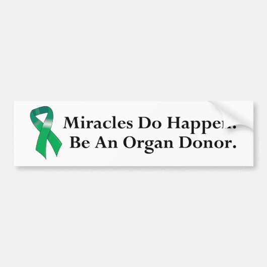 Green Ribbon Mirakel Bumpersticker (Voorkant)