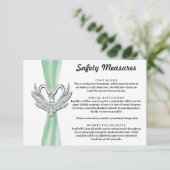 Green Ribbon Silver Swans Safety Measures Informatiekaartje (Staand voorkant)