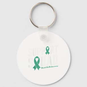 Green Ribbon Support Squad voor Mental Health Awar Sleutelhanger
