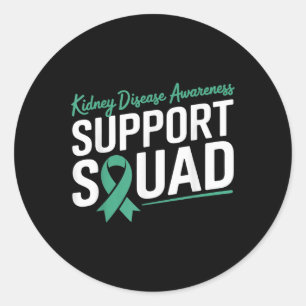 Green Ribbon Support Squad voor nierziekte Award Ronde Sticker