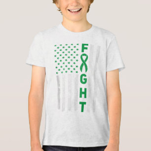 Green Ribbon Warrior & Camp; Supporters - Geesteli Tri-Blend Shirt
