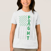 Green Ribbon Warrior & Camp; Supporters - Geesteli Tri-Blend Shirt (Voorkant)
