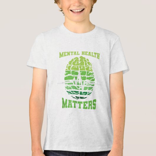 Green Ribbon Warrior & Camp; Supporters - Geesteli Tri-Blend Shirt (Voorkant)