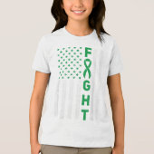 Green Ribbon Warrior & Camp; Supporters - Geesteli Tri-Blend Shirt (Voorkant)