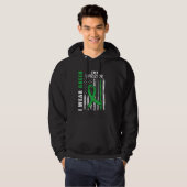 Green Ribbon Warrior Kidney Disease Awareness Flag Hoodie (Voorkant volledig)