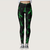 Green Ribbons...C Diff Leggings (Voorkant)