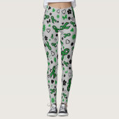 Green Ribbons Multi...C Diff Leggings (Voorkant)