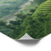 Green Rice Terraces Mountain Valley Landscape Poster (Hoek)