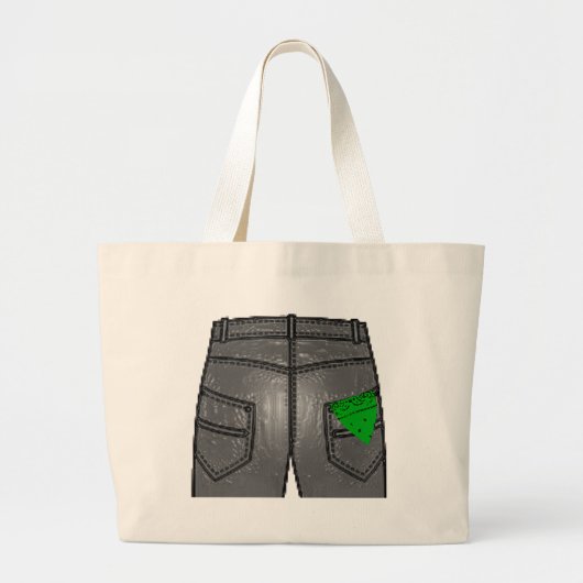 Green Right Hanky Grote Tote Bag (Voorkant)