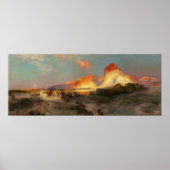 Green River Cliffs - Thomas Moran Fine Art Poster (Voorkant)