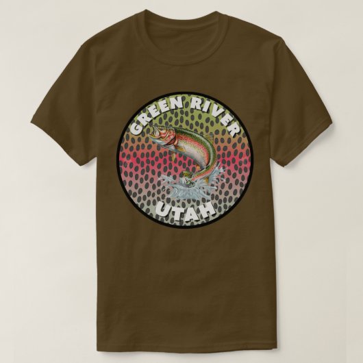 Green River Fly Fishing Utah T T-shirt (Design voorkant)