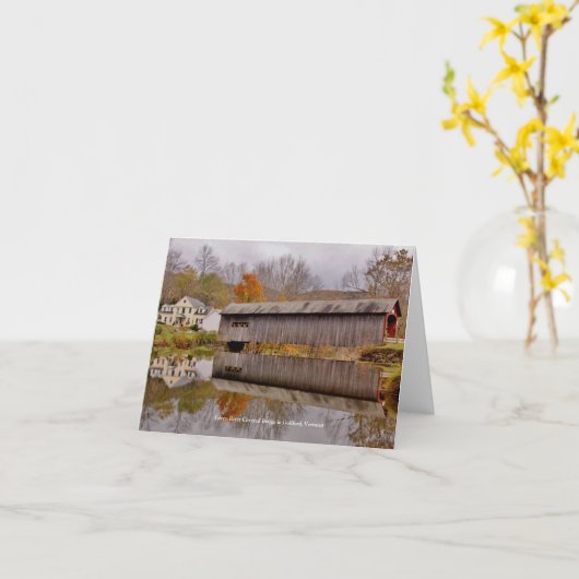 Green River Overdekte Brug - Guilford, Vermont Kaart (Gele Bloem)