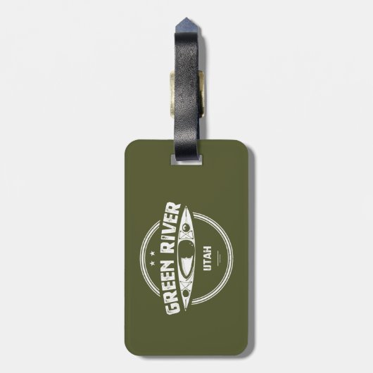 Green River Utah Kayaking Bagagelabel (Achterkant verticaal)