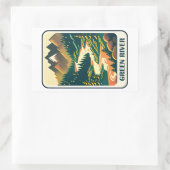 Green River Utah Kleuren Rechthoekige Sticker (Tas)