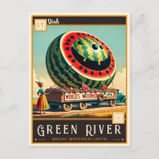 Green River, Utah | Oude ansichtkaart Briefkaart (Voorkant)