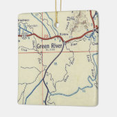Green River WY Map Keramisch Ornament (Links)