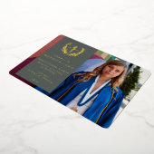 Green RN Asclepius Afstuderen Fotoaankondiging Folie Uitnodiging (Gedraaid)