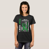 Green RN Nurses Kidney Disease Awareness US Flag N T-shirt (Voorkant volledig)