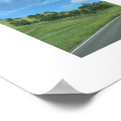 Green Road California kleurenfotografie Poster (Hoek)