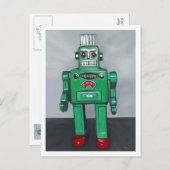 Green Robot Briefkaart (Voorkant / Achterkant)
