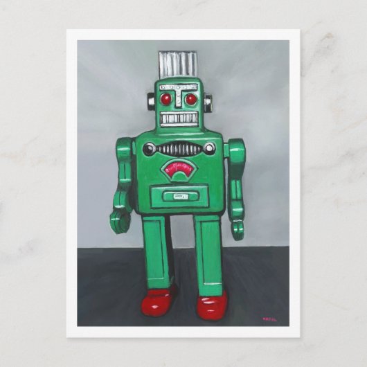 Green Robot Briefkaart (Voorkant)