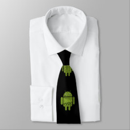 Green Robot Computer Gamer Nerd Stropdas