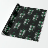 Green  Rock en Roll Cadeaupapier (Uitgerold)